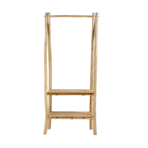 Portant d'entrée 160 cm de haut en bois massif de teck - CARDIFF