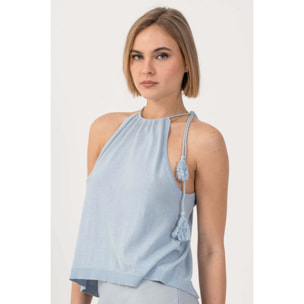 Kocca - Top in maglia con scollo all'americana Donna