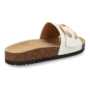 Sandalia plana de mujer, comoda y elegante, diseño moderno con material bio