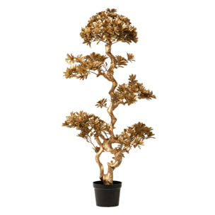 Arbol Bonsai Dorado Con Maceta 75x50x152 Cm