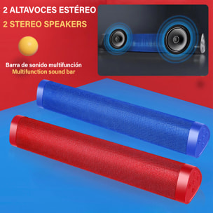 Altoparlante soundbar A500 Bluetooth 5.0, 2 altoparlanti frontali. Ingresso USB, scheda micro SD e jack 3.5. FM Radio.