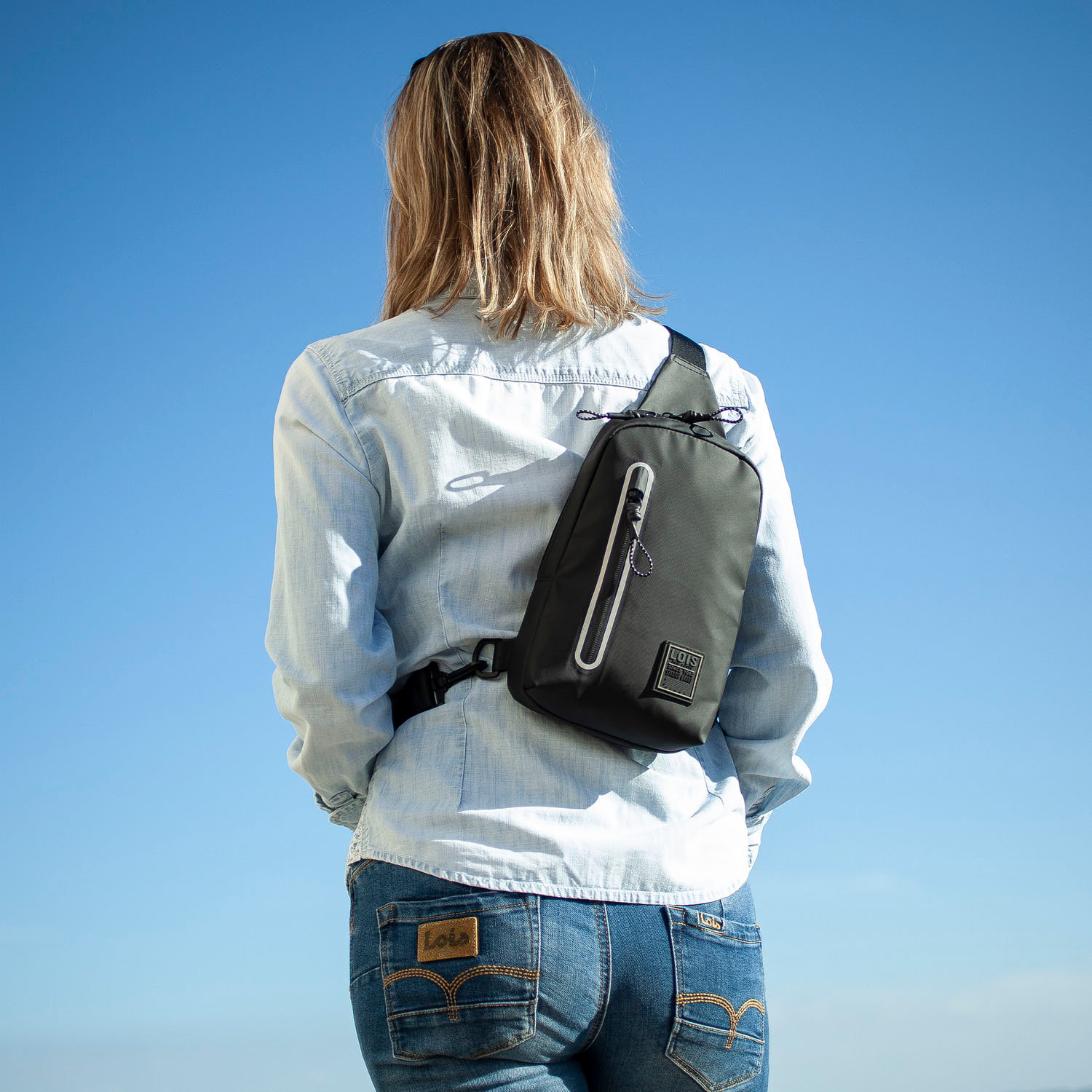 Bandolera Hombre Sintetica Lois Cooper Negro