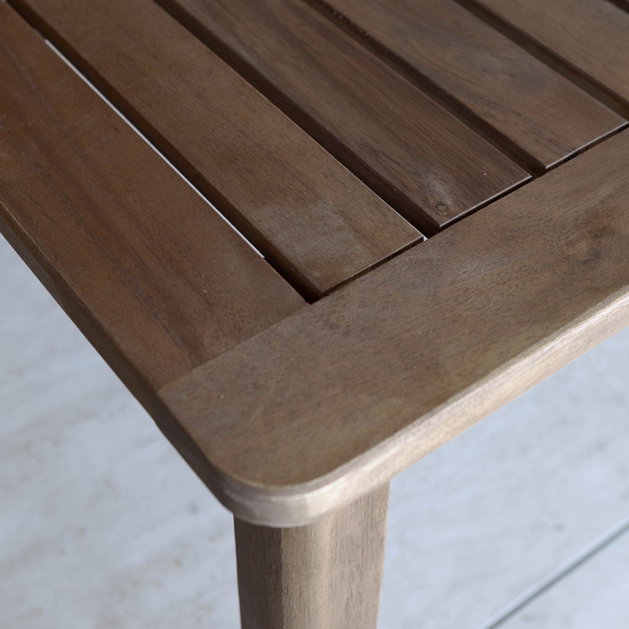 Salon de jardin en bois d'acacia et tissu kaki 5 places PALAU