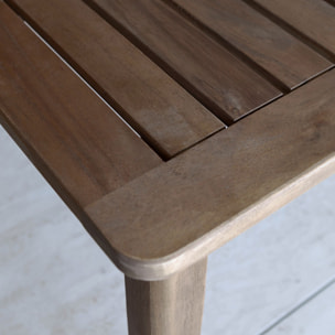 Salon de jardin en bois d'acacia et tissu kaki 5 places PALAU