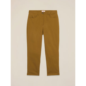 Oltre - Pantalones cropped de mezcla de algodón - Verde militare