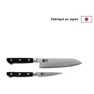 Le Set de Base : 2 couteaux (office 9cm + santoku 18cm)