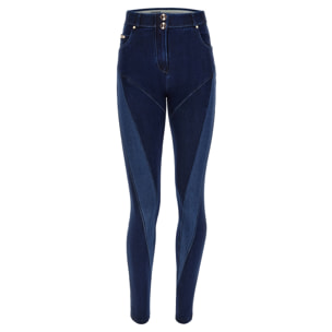 Jeans WR.UP® in denim navetta con inserti a contrasto