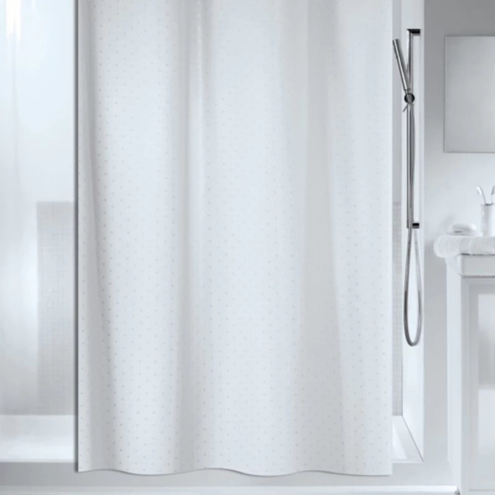 Rideau de douche Polyester RICCO 180x200cm Blanc Spirella