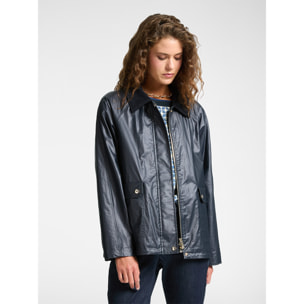 Elena Mirò - Parka layering in cotone - Blu