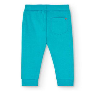 Pantalón felpa básico de bebé niño -BCI