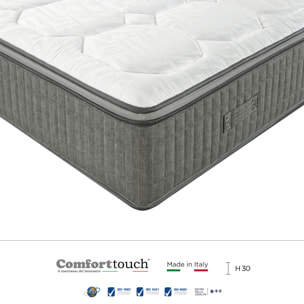 "Diamond" H30 cm 120x190 guanciale Memory OMAGGIO a molle insacchettate e 4cm memory Gel