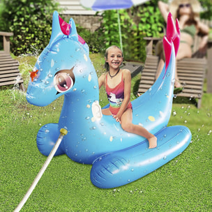 DAM Flotador gigante con forma de dinosaurio. 165x125cm. 165x85x125 Cm. Color: Azul