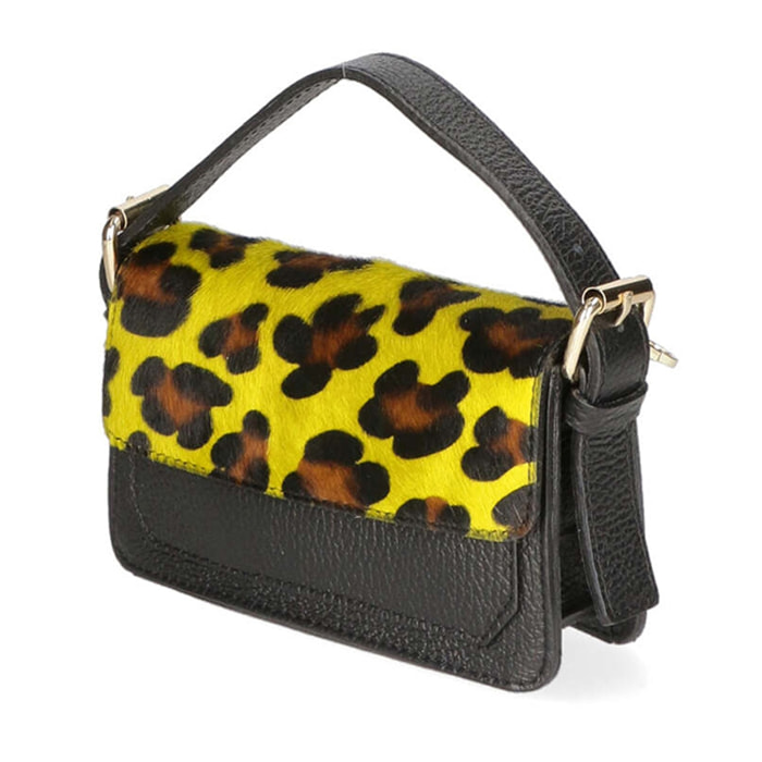 Borsa a mano da donna - Modello Aleide - Vera pelle - 18.0 x 11.0 x 6.5 cm