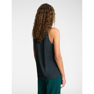 Elena Mirò - Top in raso - Blu