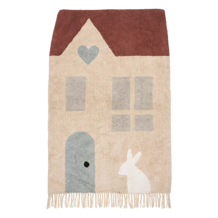 Tapis enfant "Maison" - coton - 100x150 cm