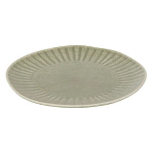 Lot de 4 Assiette plate Nyero ronde D.27cm vert