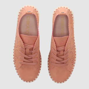 Zapatos de Tejido - Naranja - Tacón: Bajo