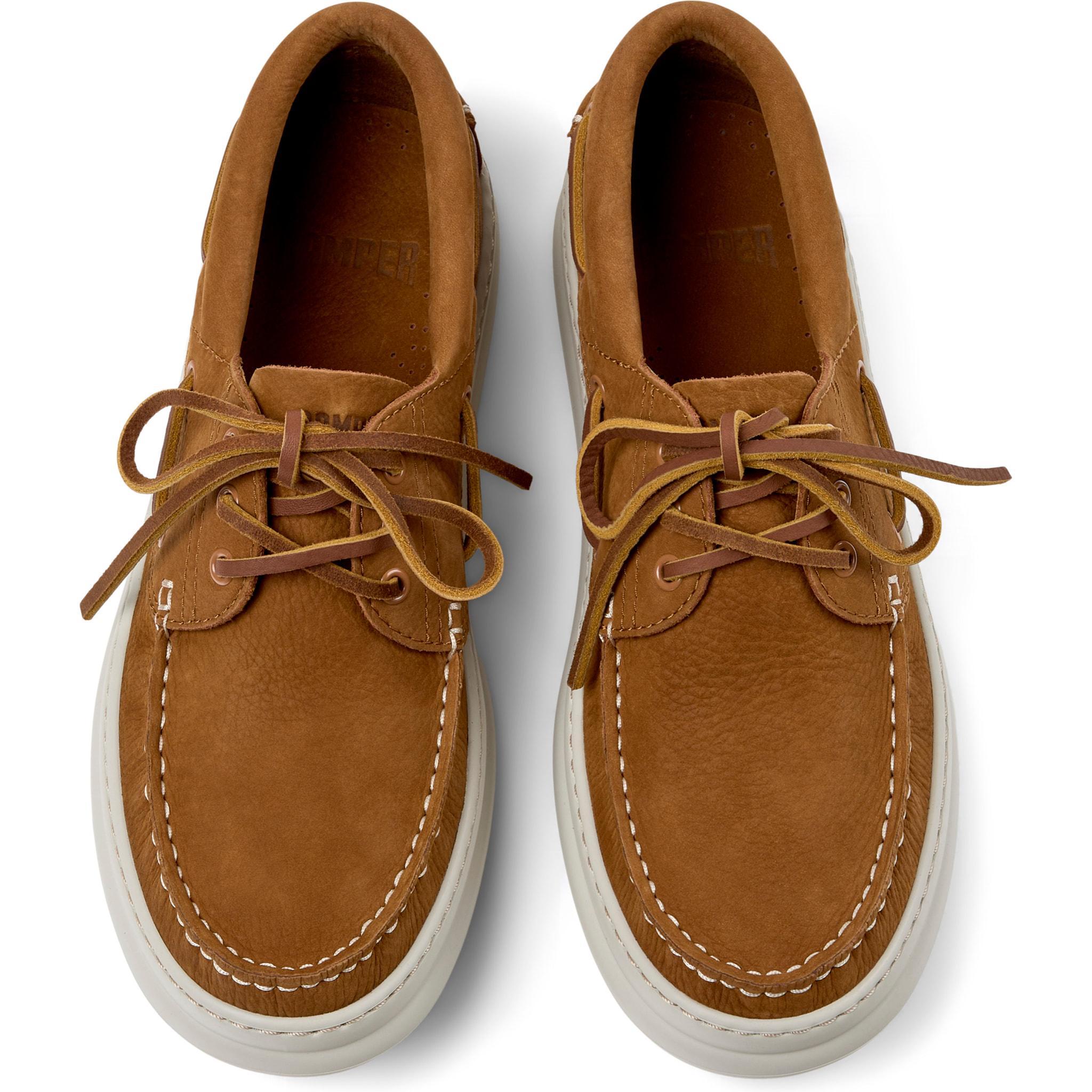 Zapatos de cordones - CAMPER Runner Four - Marron - Cuero nobuk