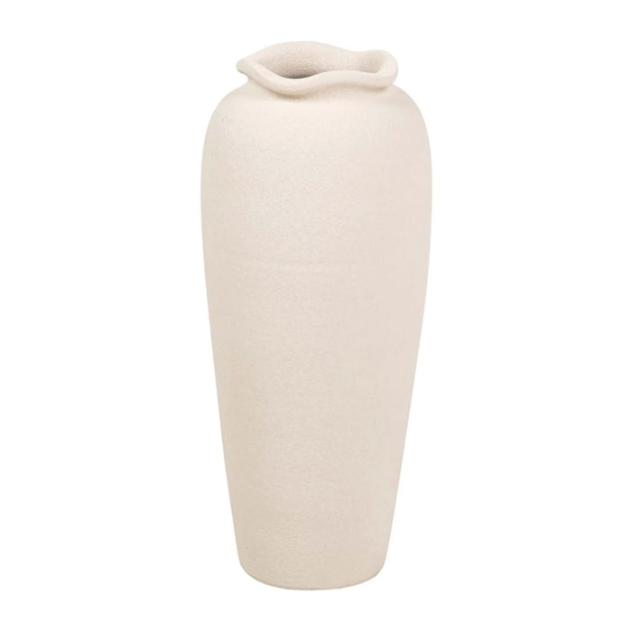 Florero Ceramica Beige 28x28x60 Cm