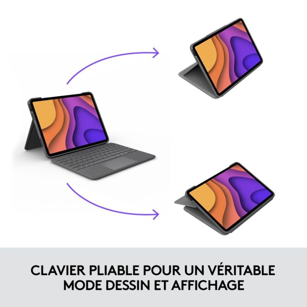 Etui LOGITECH Etui LOGITECH Folio Touch iPad Air 4 / Air 5, iPad Air 11 pouces (M2 & M3)