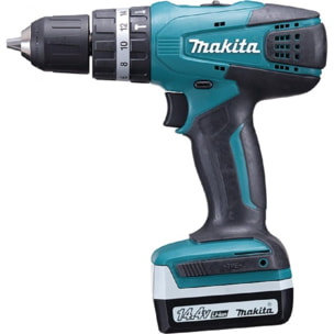 Perceuse visseuse à percussion 14,4 V Ø 10 mm - MAKITA - avec 2 batteries 14.4V 1,3 Ah - chargeur, coffret - HP347DWE