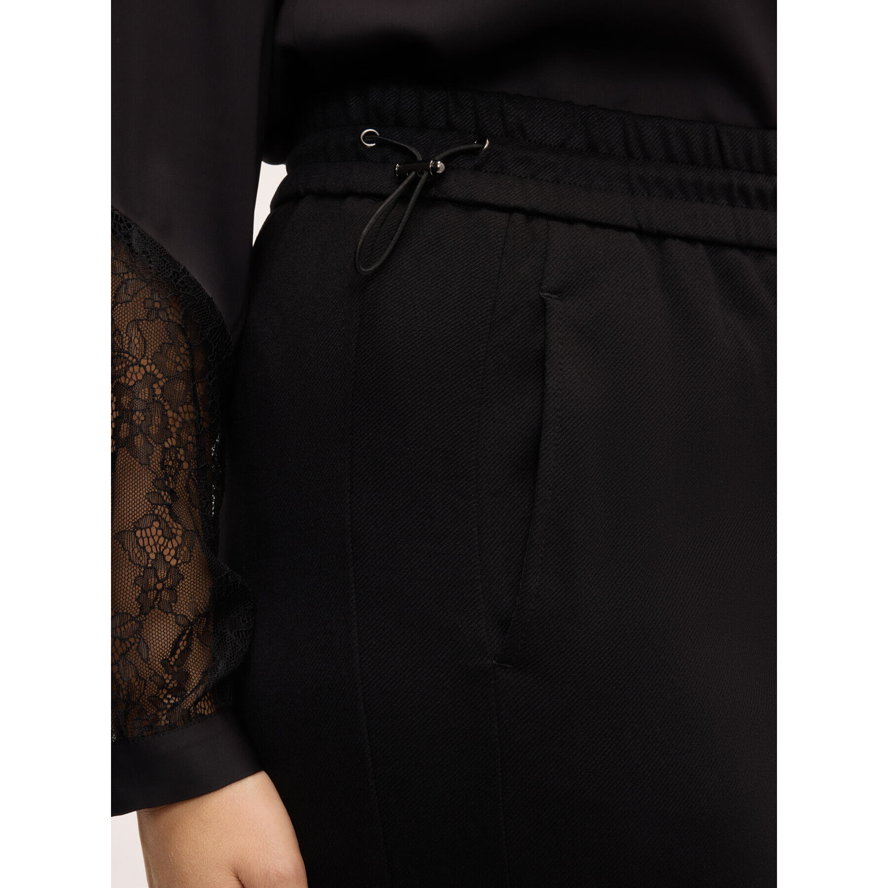 Fiorella Rubino - Pantaloni Balloon in tessuto stretch - Nero