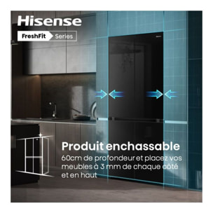 Réfrigérateur multi portes HISENSE RQ768N4GBE freshfit