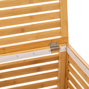 Panier à linge en bambou naturel 65 L - Naturel