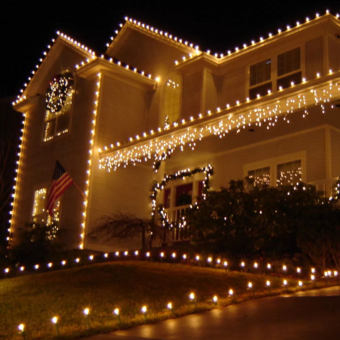 guirnalda con 2016 led blancos cálidos, 8 efectos de luz y 14,6m de iluminación total