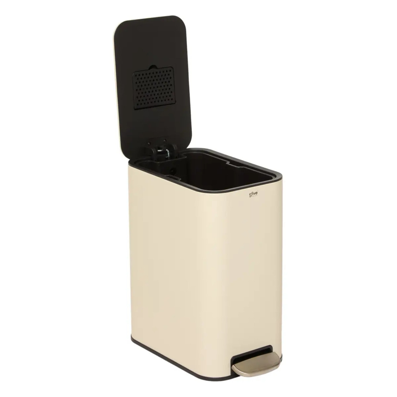 Poubelle slim rectangulaire à pédale Delta 20L argile