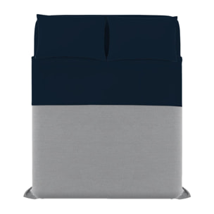 COMPLETO LETTO MAX COLOR MADE IN ITALY COTONE- BLU SCURO MATRIMONIALE