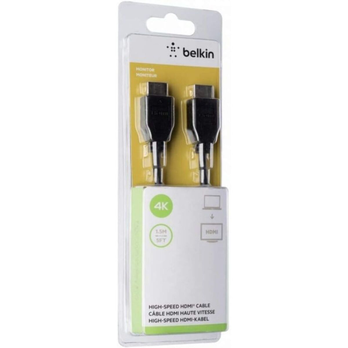 Adaptateur HDMI BELKIN 2.0 1.5M Noir F3Y017bt1.5MBLK