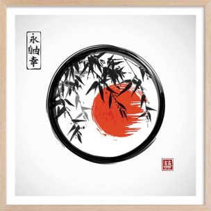 Affiche zen circle Affiche sous cadre bois
