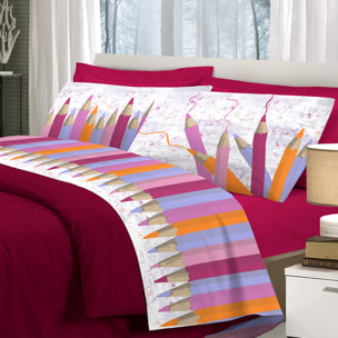 Completo letto matitoni rosa