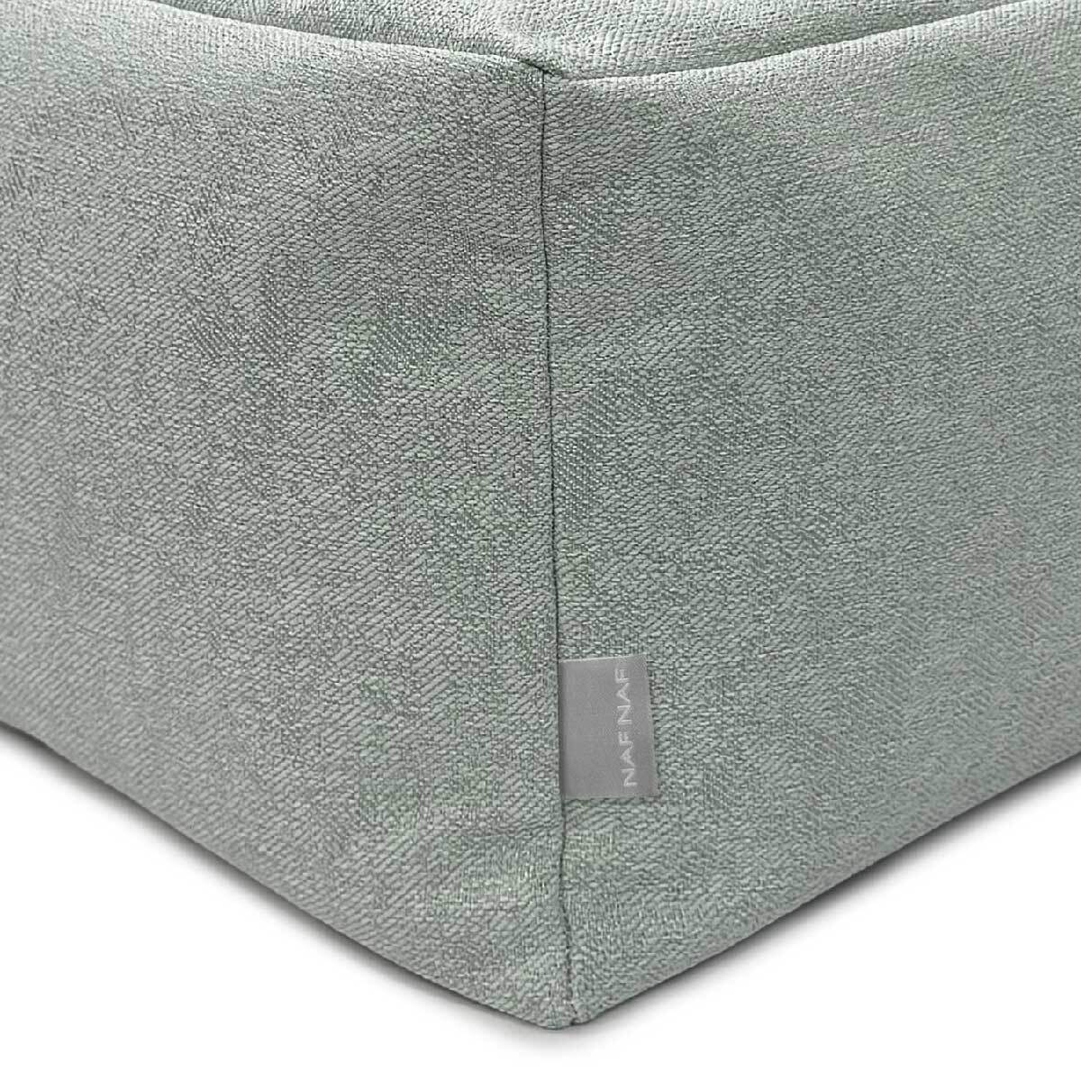 Puff desenfundable ZAIRA azul claro 50x50x25 cm. Disponible en varios colores