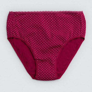 Confezione da 2 slip a vita alta con stampe rosa