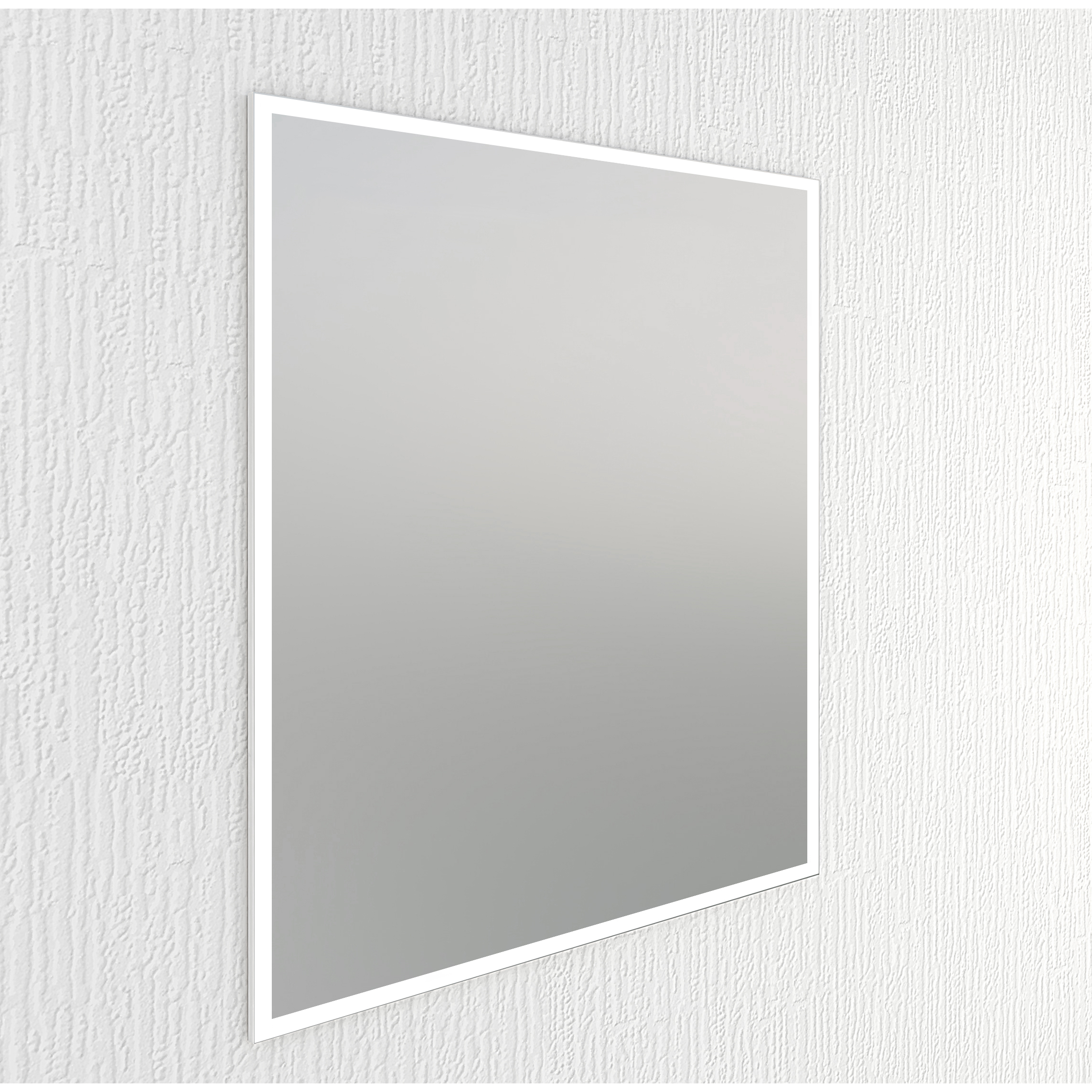 Miroir de salle de bain Cadre de lumiére led Alday, 80x80cm