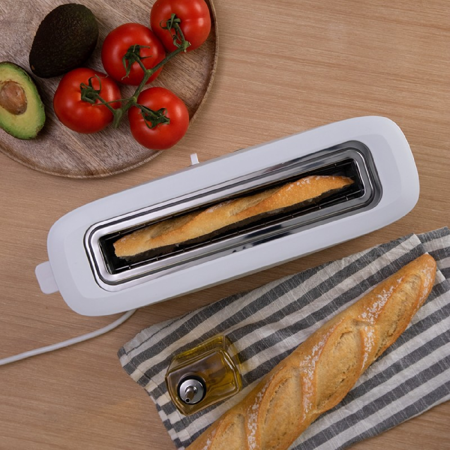 Cecotec Grille-pain Toast&Taste 9000 Double White en plastique avec 2 fentes cou