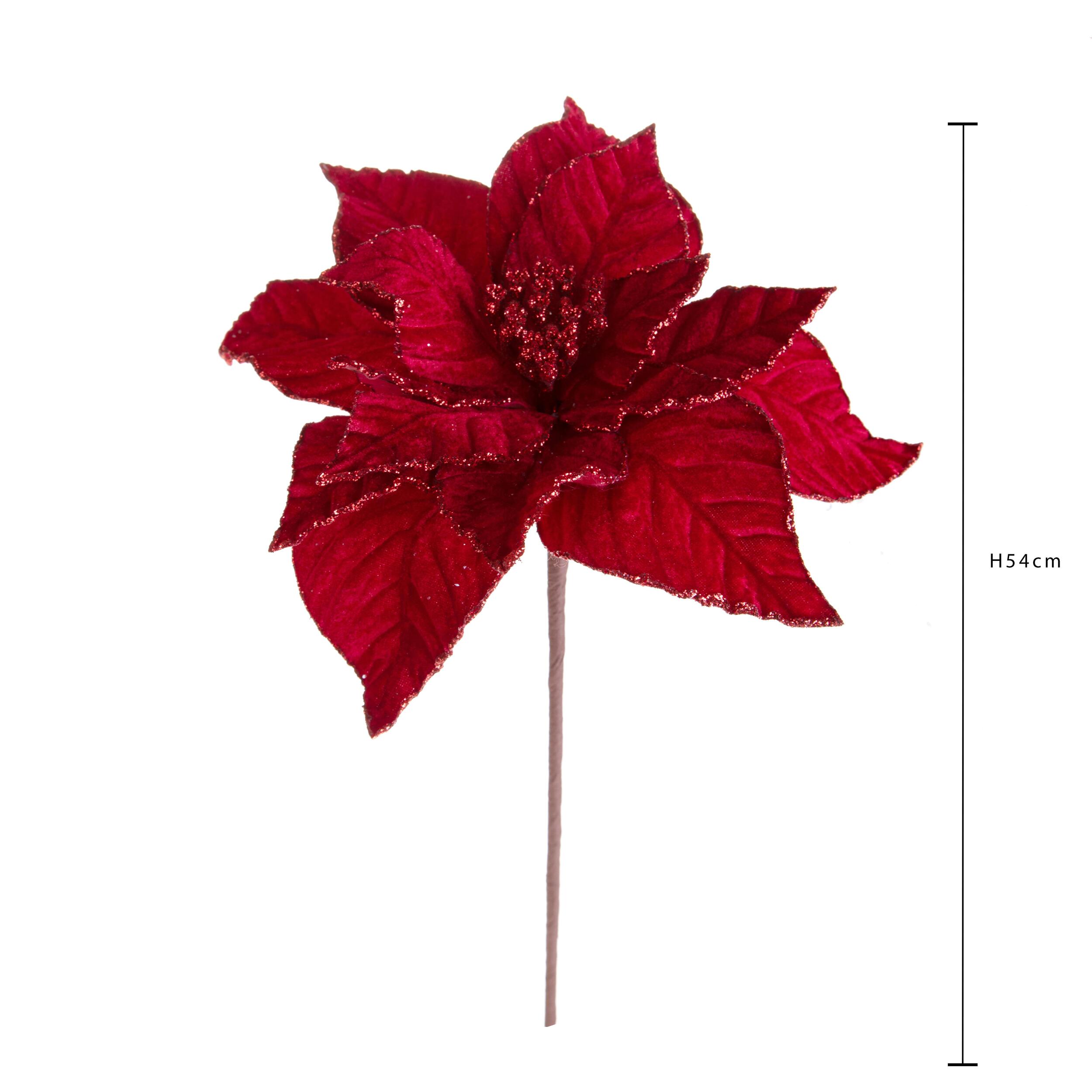 Ramo poinsettia - Pezzi 12 - ROSSO - Bianchi Dino SpA