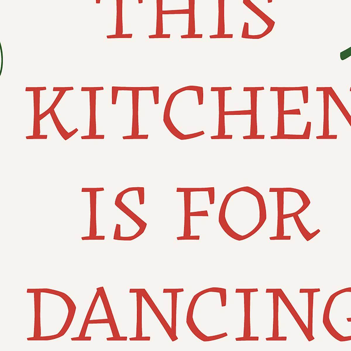 Affiche encadrée kitchen is for dancing Affiche + cadre en métal - Noir