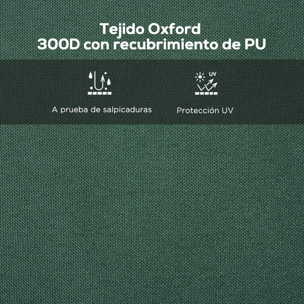 Techo de Carpa para Celebraciones 3x3 m Techo de Repuesto para Carpa Plegable de Tela Oxford con Techo Puntiagudo Impermeable y Anti-UV Verde Oscuro