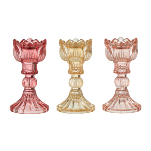 J-Line chandelier Rose Chaud - verre - mix - 3 pièces