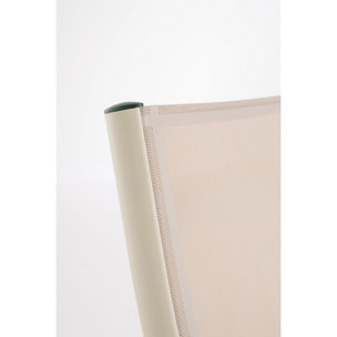 Set di 2 poltrone reclinabili TAYLOR in alluminio e textilene beige