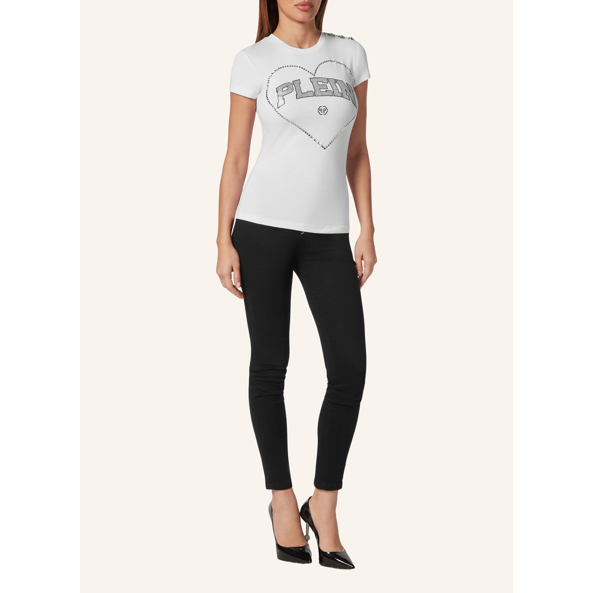 PHILIPP PLEIN Camiseta de corte slim HEART