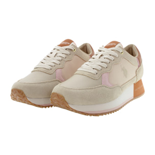 U.S. Polo Assn. - Sneakers SACHA005WDSN2 in camoscio per donna