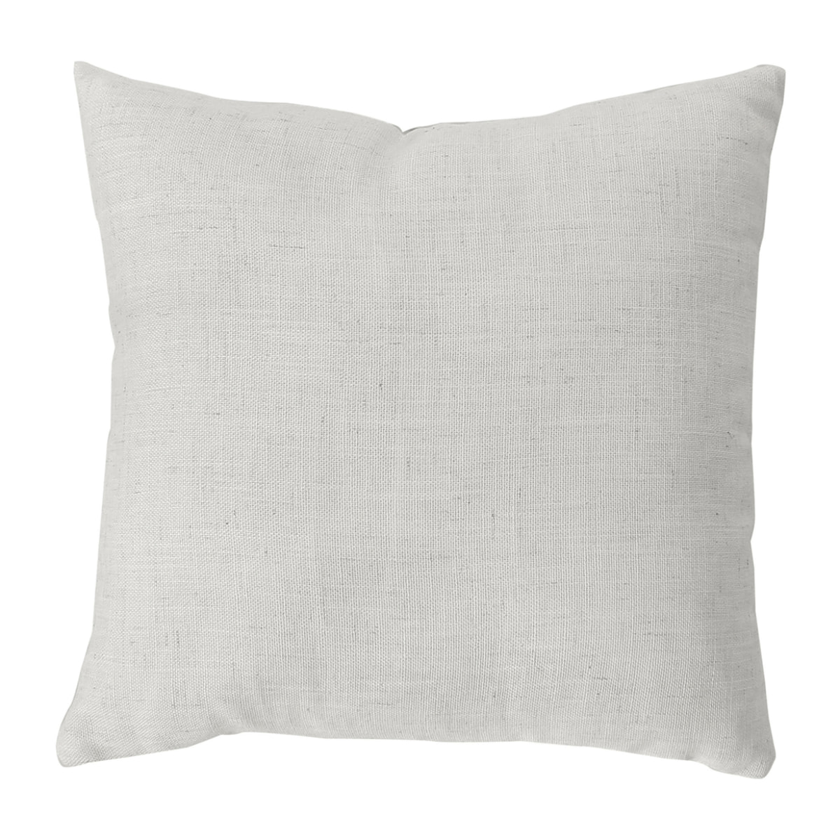 Coussin carré  - Effet lin - Blanc