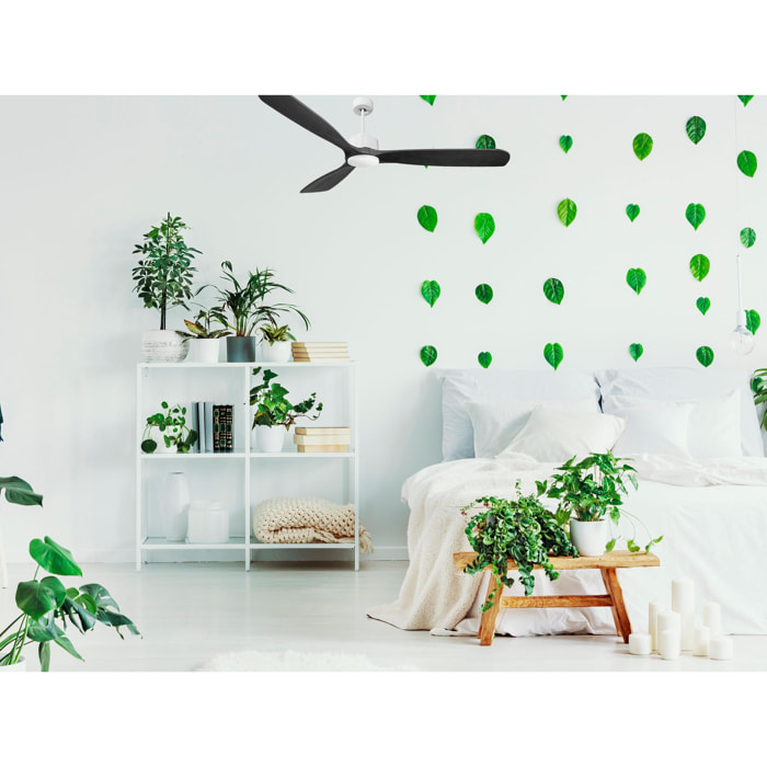 Ventilateur de plafond ø166 cm avec Wifi Réversible Hypersilence 40   W Blanc