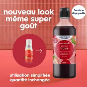 Concentré SODASTREAM saveur FRAISE sans sucres 440 ml