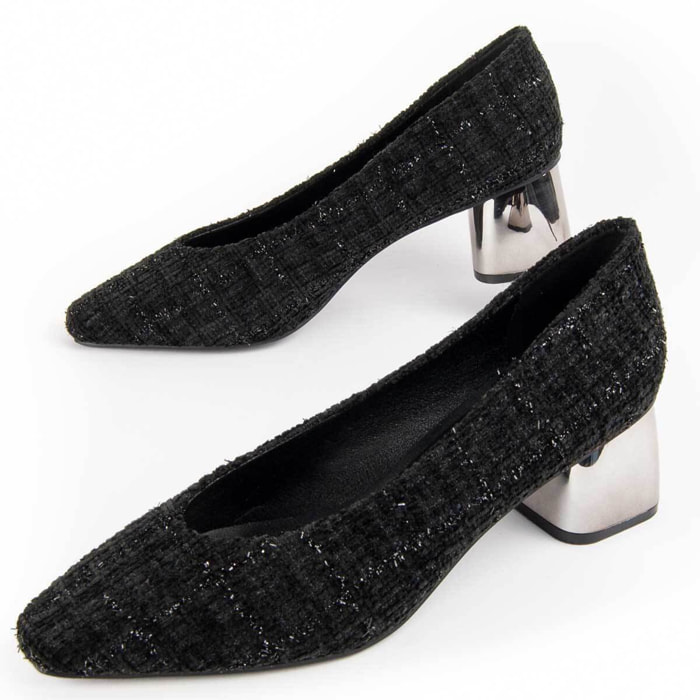 Zapato De Tacón - Negro - Altura: 5 Cm