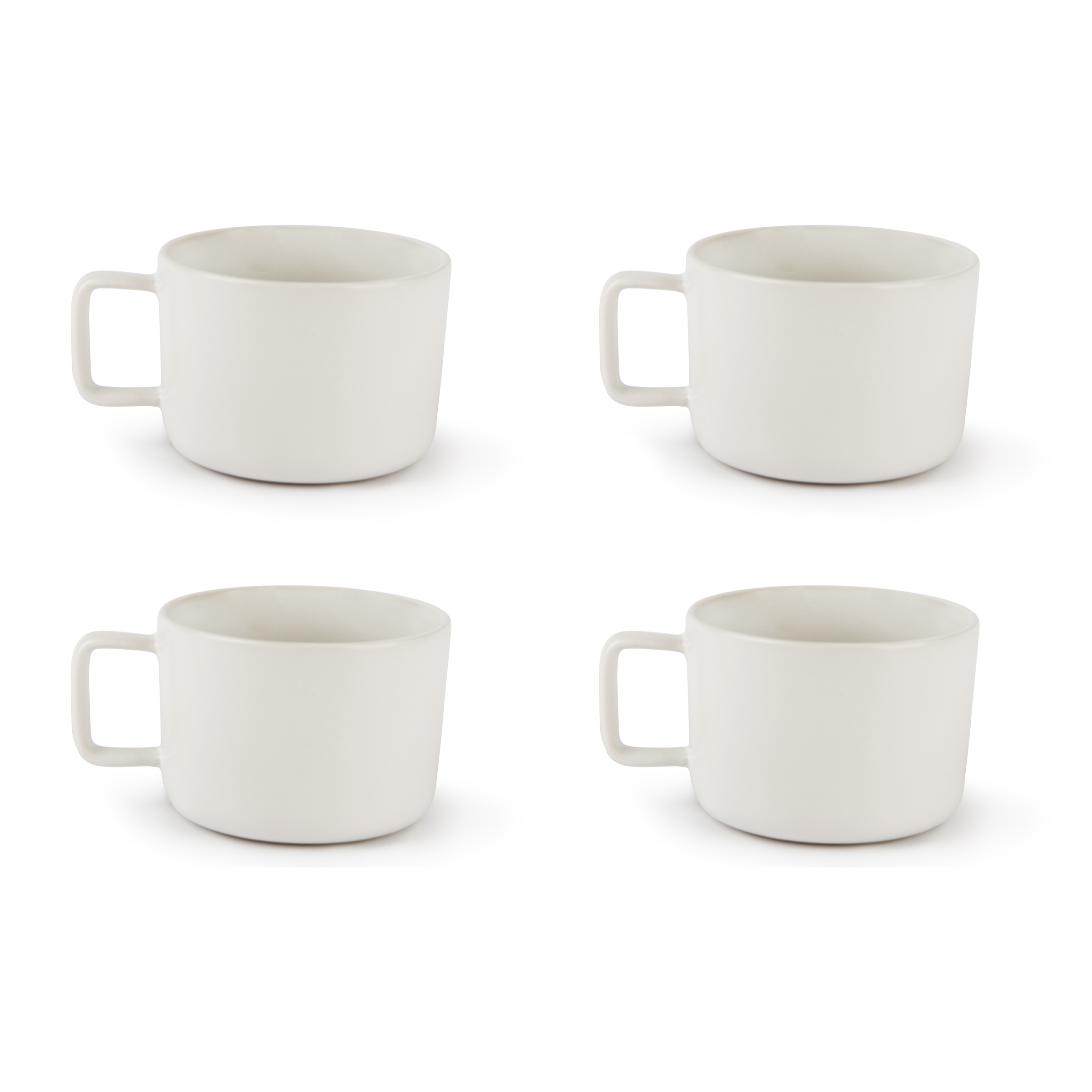 Set 4 tazze jumbo Excelsa Nordic, stoneware bianco